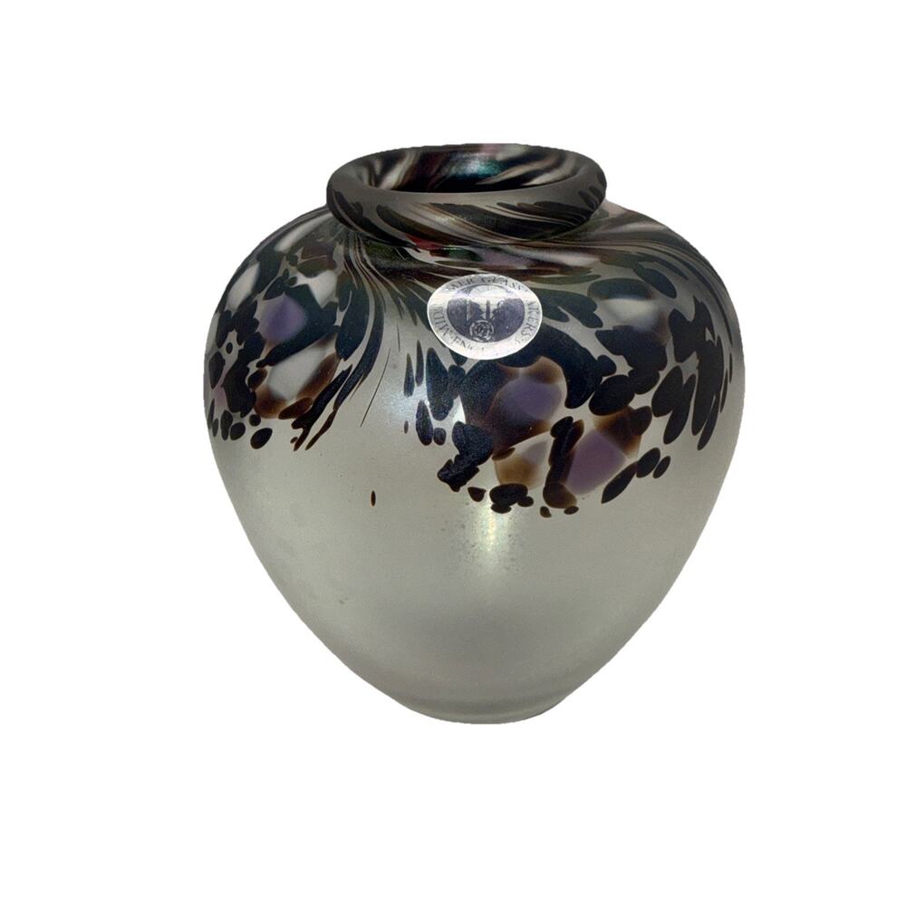 Midsummer Glass Makers - Vase - England 5.5” Tall X 5” Wide